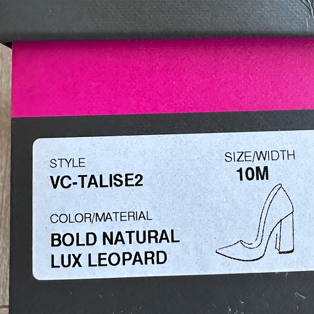Vince Camuto Talise2 Cow-Hair Block Heels Leopard 10 NWB - Picture 10 of 14